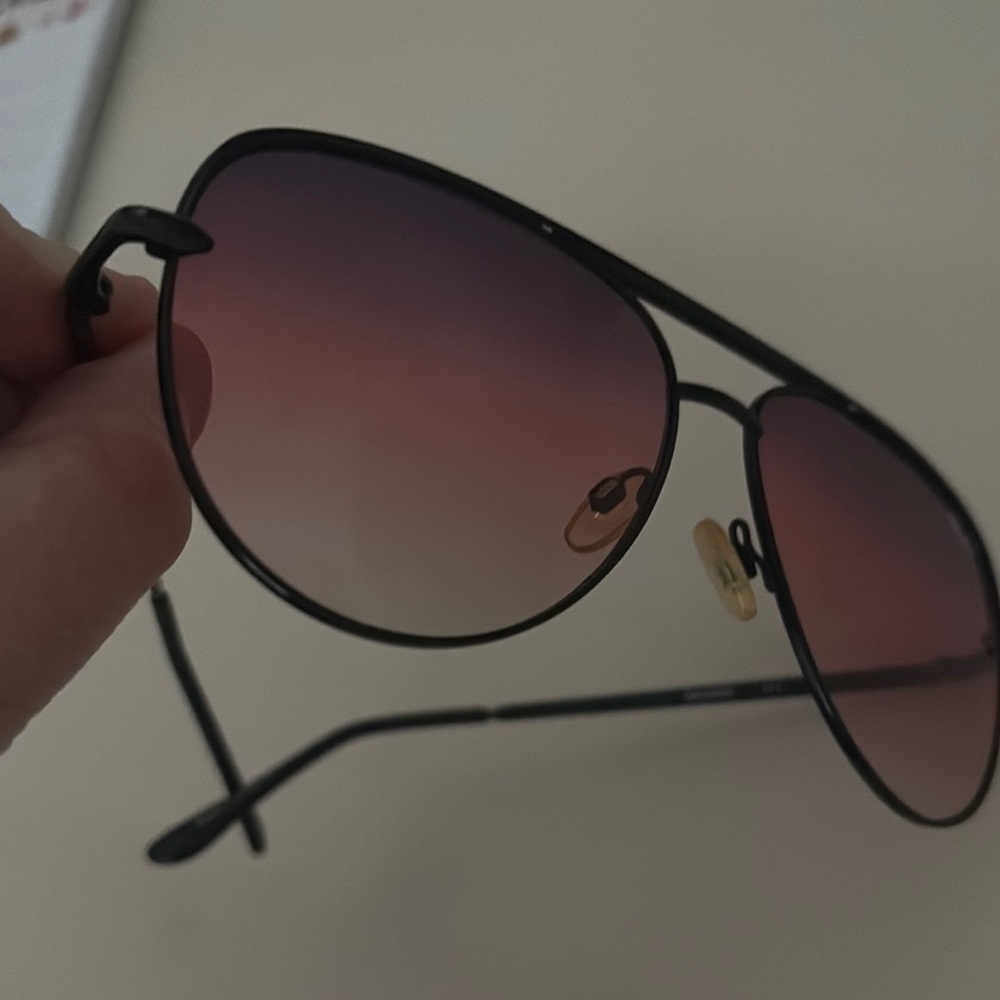 Quay Australia Black and Purple Aviator Sunglasses - Picture 3 of 4